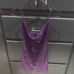 Lucy in the Sky Deep Purple Sequin Dress